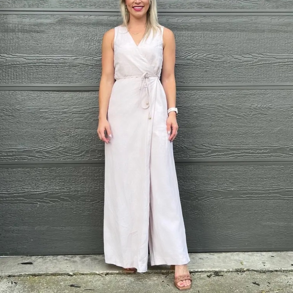 Rosetta Getty X RTR Oatmeal Apron Jumpsuit Size 6